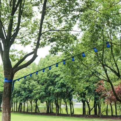 Ninja Warrior Obstacle Course for Kids - 50ft Slackline, 12 Removable Buckle Loops, 12 Ninja Attachments, Outdoor Training Equipment - style: Ninja Slackline