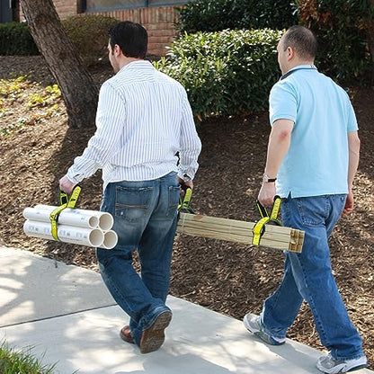 4’ Carry Strap with Handle | 2-Pack | Heavy Duty | Adjustable Belt | Easy, Safe, Secure, Lifting, Moving, Carrying Heavy Boxes | Best Luggage Strap (2pk Strap-A-Handle 4ft. Length, 75lb. Capacity) - color: Heavy Duty - 4' Length, 75lb. Capacity - 2 Pack