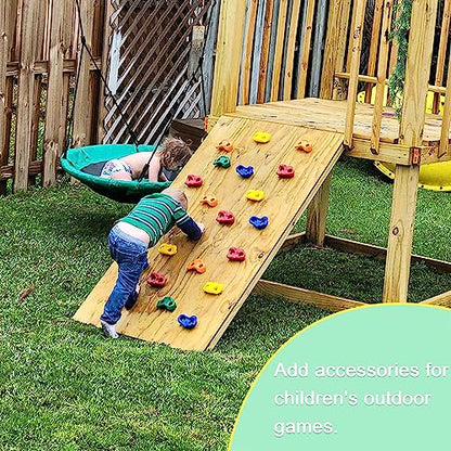 KAKO Rock Climbing Holds, Rock Wall Climbing Holds Kids, Climbing Wall Grips, Rock Climbing Wall for Kids Outside, Rock Climbing Holds for Kids with Mounting Hardware (25 Pcs)