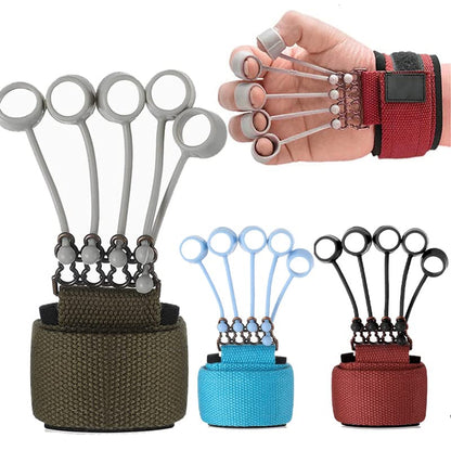 1Pcs Hand Gripper Finger Expander Finger Trainer Finger Exerciser Resistance Bands Fitness Finger Force Grip Device Hand Training - color: green