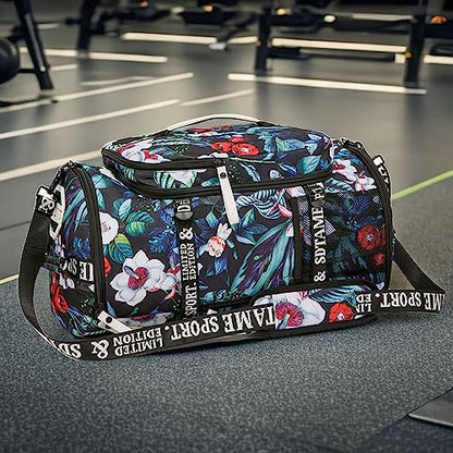Gym Duffle Bag Backpack with Shoe Compartment,4 ways Travel Backpack for Women and Men,Multi-Functional Weekender bag with Waterproof Layer&Laptop Compartment for Fitness, Travel,Camping - color: Turquoise
