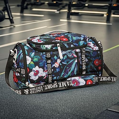 Gym Duffle Bag Backpack with Shoe Compartment,4 ways Travel Backpack for Women and Men,Multi-Functional Weekender bag with Waterproof Layer&Laptop Compartment for Fitness, Travel,Camping - color: Turquoise