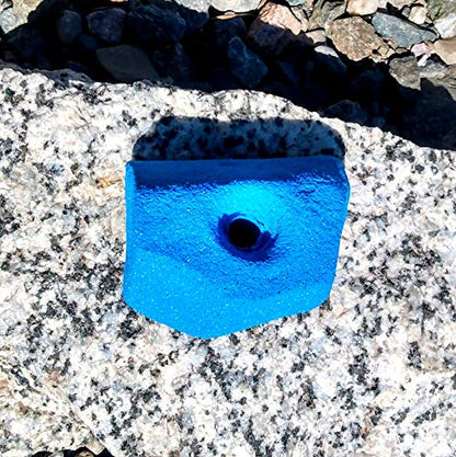 Single Handed Jug Polyurethane Bolt-On Rock Climbing Wall Hand Hold - color: Blue