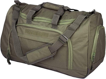 Gym Bag for Women & Men Tactical Duffle Military Weekender Travel Work Out Bags Lightweight Waterproof Sports Tote Shoe Pocket - color: Green