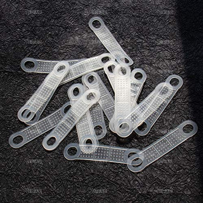 AUEAR, 100 Pack Clear Non-Slip Rubber Clothes Grips Clothing Strips for Wood Plastic Hangers Home Stores Use
