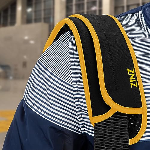 Ultra Thick & Breathable Universal Shoulder Pad Cushion for Bag - Long & Comfort - color: Black&yellow