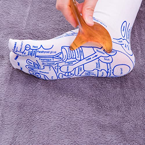 Broman Reflexology Tool - Trigger Point Massage Tool, Perfect for Full Body Massage, Ideal as Foot Massager and Hand Massager, Small Yet Mighty, Amber-Color - color: Ambercolor