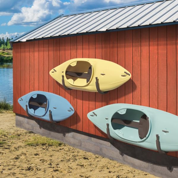 2-Pack of Kayak Storage Hook Sets - Kayak Wall Mount Hangers with 100lb Capacity Per Pair for Paddleboards, Surfboards, - size: 2-Set