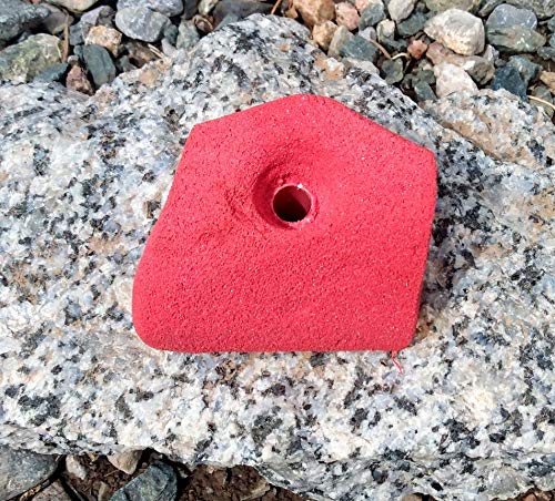 Single Handed Jug Polyurethane Bolt-On Rock Climbing Wall Hand Hold - color: Red