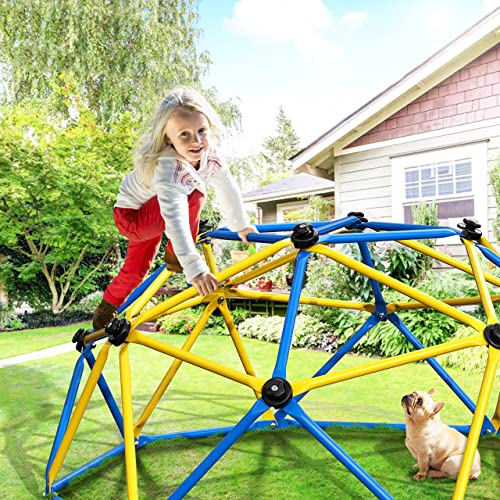 Climbing Dome Jungle Gym 6ft Outdoor Playset Kids Playground Equipment - color: Black Climbing Grips