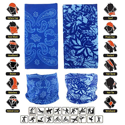 Neck Gaiter Masks Tube Scarf,Seamless Bandanas Buffs Gators,Ourdoor Face Mask Face Covering Multi Headwear - color: No4