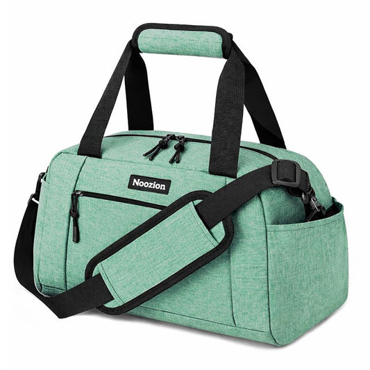 Noozion 14 inch Small Gym Bag for Women & Men, Lightweight Carry On Mini Duffle Bag with Multiple Pockets, Sports Bag for Travel and Workout. - color: Light Green
