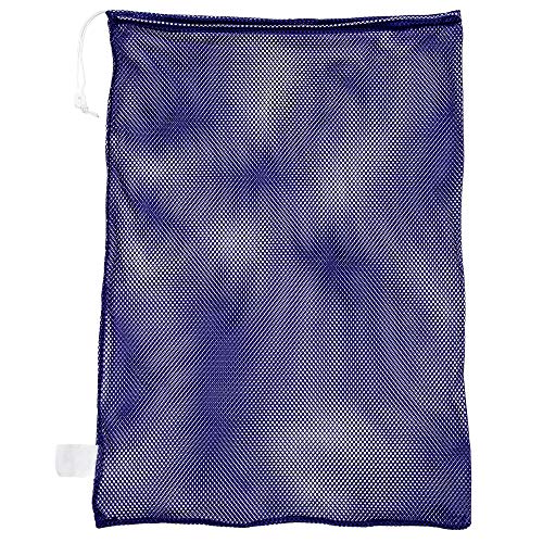 Champion Sports Mesh Equipment Bag – Heavy-Duty Nylon Drawstring Bag with Lock & ID Tag, Breathable Storage Sack for Balls, Swim Gear, Laundry & Toys, Multiple Sizes & Colors - color: Purple, size: 24" x 36"