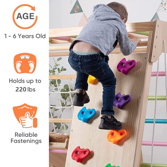 Avenlur Magnolia Indoor Playground 7-in-1 Jungle Gym Playset for Kids 2-6yrs - Slide, Climbing Wall, Rope Wall Climber, Monkey Bars, Swing - Waldorf and Montessori Style Wooden Climb Set. USA Company. | Wooden Montessori play gym, indoor playground ages 2