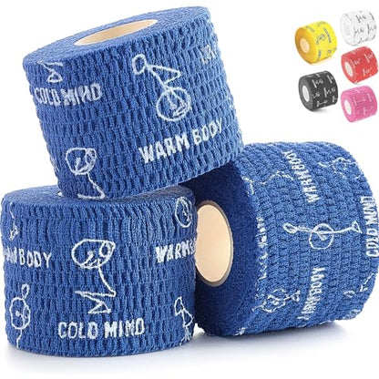 WARM BODY COLD MIND 1.85" Weightlifting Thumb Tape - Hook Grip Tape for Powerlifting, Cross Training, Gym Tape, Workout, Weight Lifting Tape, Athletic Finger Wrap (Blue 3 Rolls) - color: 3 Rolls Blue