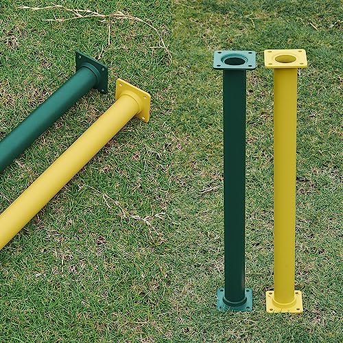6 Pcs Green Outdoor Monkey Bars Ladder Rungs Playground Accessories | Heavy Duty Solid Constructed, Non-Slip Matte Powder Coated Weather Resistant, Hardware Include, Playset Swing Set Jungle Gym - color: Green