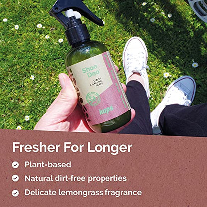 Kaps Eco-Friendly Shoe Deodorant | Odour Eliminator Spray for Sneakers, Trainers, Shoes | Plant-Based | 200ml Fresh Shoe Deodorizer Spray From Kaps | Made in Europe