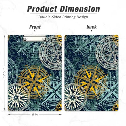 Rimilak Wood Clipboard, 8.5x11 Hardboard Clip Board, Machinery | Fun Design, Cute Custom Pattern, 9 x 12.5 in Letter Size for Classroom, Teachers, Kid, Woman, School & Office Supply - color: Machinery
