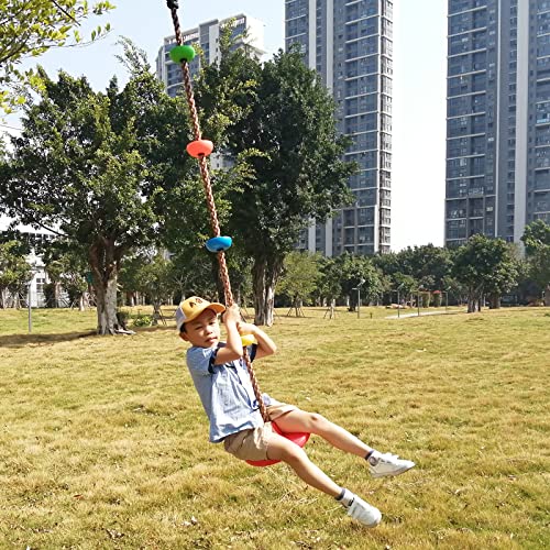 Tree Climbing Rope and Kids Disc Swing Seat Set Outdoor Backyard Playground Accessories