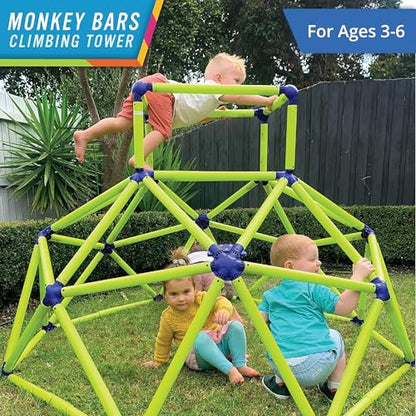 Eezy Peezy Climber with Top - Active Indoor Outdoor Play Set Climbing Dome Equipment Toys - Fun for Kids Ages 3 to 6 Years Old, Green and Blue - color: Green/Blue