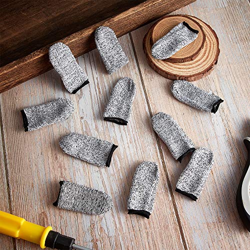 Honoson 20 Pcs Cut Resistant Finger Cots, Reusable Finger Protectors | Cut Resistant Sleeve, Reusable Silicone Cots, 20 Pack, Kitchen Prep, Craft Work, Sewing, Sculpture