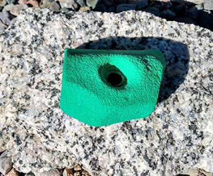 Single Handed Jug Polyurethane Bolt-On Rock Climbing Wall Hand Hold - color: Green