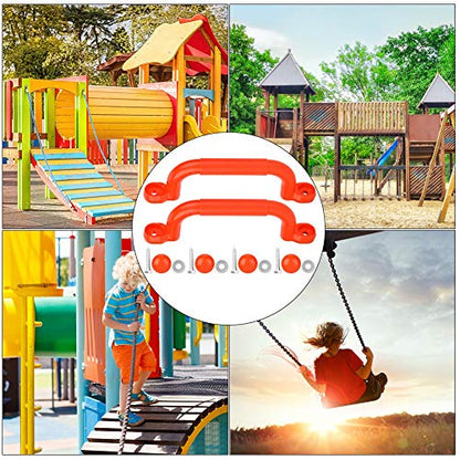 VGEBY1 Climbing Frame Handles, Plastic Kids Children Playground Safety Non-Slip Handle Swing Toy Accessories - color: Red