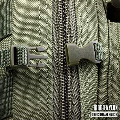LIVANS Tactical Molle Utility Pouch, EDC Tool Pouch Tactical Phone Pouches Mini Waist Pouches Medical EDC IFAK Pack Mini Design of 3-Day Backpack - color: Army Green