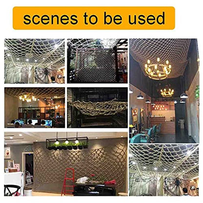 Kids Climbing Frame Net - Durable Rope Netting for Playground, Tree House, Rock Wall, Cargo Net, 8mm Dia, Perfect for Outdoor Playsets & Swing Sets - size: 2x7m