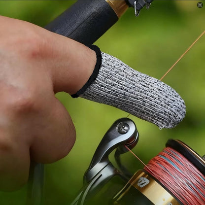 40 Pack Fishing Finger Sleeves Cut Resistant Finger Cots - 2.36" (6cm) Breathable Knitted Finger Guards for Fishing, Outdoor Work, Gardening, Archery