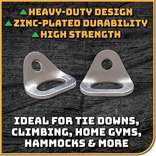 26kN Climbing Wall Bolt Hanger/Anchor/Tiedown for 3/8" Screw/Bolt Ideal for Rock Climbing and Home Gyms, Hammocks, Trailer Tie-Downs. Robust, Load-Bearing Steel Tie-Off - size: One-Pack