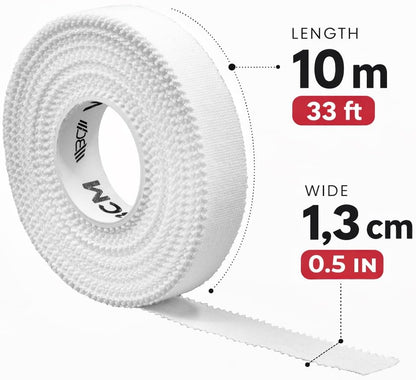 WARM BODY COLD MIND Athletic Finger Tape - 0.5inch x 33ft - Sport Tape for Fingers, Strong Hand Wrap for Crossfit, Weightlifting, Jiu Jitsu, Rock Climbing - color: 3 Rolls White (33ft)