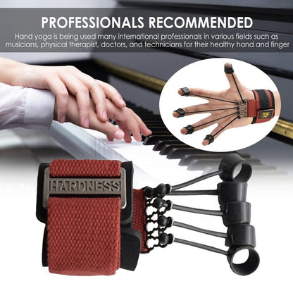 1Pcs Hand Gripper Finger Expander Finger Trainer Finger Exerciser Resistance Bands Fitness Finger Force Grip Device Hand Training - color: red
