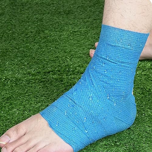 24 Pack Self Adherent Cohesive Bandage Wrap 2" x 5 Yards First Aid Tape | Vet Wrap for Dogs Non Woven Rolls Elastic Self Adhesive Tape for Sports, Wrist and Ankle Sprains (Flesh) - color: Flesh-24