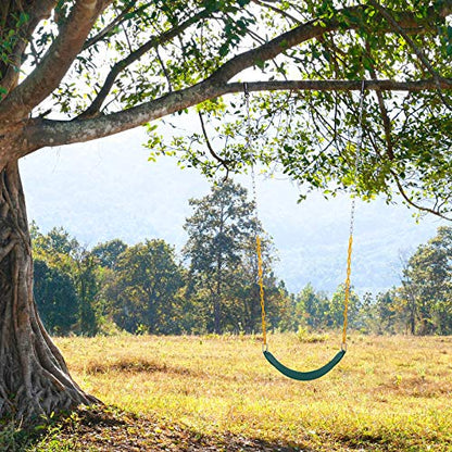 Sunnyglade Swings Seats Replacement with 66" Chain Swing Accessories Green | Replacement Swings for Outdoor Swing Set Heavy Duty Accessorie with Snap Hooks and Hanging Strap Support 440Lb