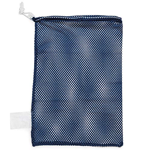 Champion Sports Mesh Equipment Bag – Heavy-Duty Nylon Drawstring Bag with Lock & ID Tag, Breathable Storage Sack for Balls, Swim Gear, Laundry & Toys, Multiple Sizes & Colors