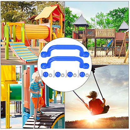VGEBY1 Climbing Frame Handles, Plastic Kids Children Playground Safety Non-Slip Handle Swing Toy Accessories - color: Blue