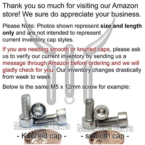 MonsterBolts - M6 x 65mm Socket Head Screws, DIN 912, Stainless Steel, Partial Thread, 10 Pack - size: M6 x 65mm