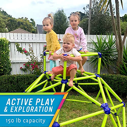 Eezy Peezy Climber with Top - Active Indoor Outdoor Play Set Climbing Dome Equipment Toys - Fun for Kids Ages 3 to 6 Years Old, Green and Blue - color: Green/Blue