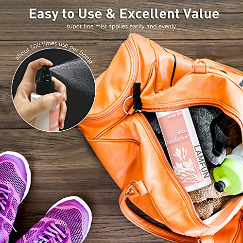 Shoe Odor Eliminator, LamFun Foot Shoe Deodorizer Spray, Natural Deodorant for Shoes, Feet, Sneakers, Work Boots, Air Freshener Spray, Freesia and Lavender