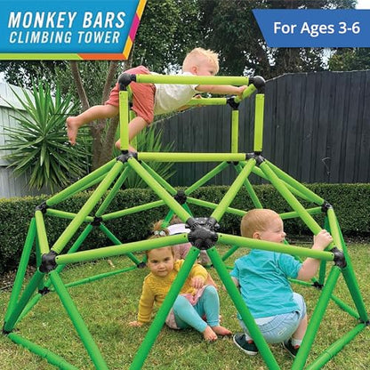 Eezy Peezy Climber with Top - Active Indoor Outdoor Play Set Climbing Dome Equipment Toys - Fun for Kids Ages 3 to 6 Years Old, Green - color: Green