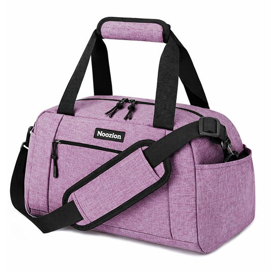 Noozion 14 inch Small Gym Bag for Women & Men, Lightweight Carry On Mini Duffle Bag with Multiple Pockets, Sports Bag for Travel and Workout. - color: Purple