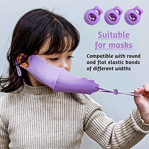 100Pcs Spring Cord Lock, Toggle Stoppers, Single Hole End Round Fastener Buttons Slider, Elastic Drawstring Rope Lock for Camping, Hiking, Backpacks, Shoelace, Sportswear