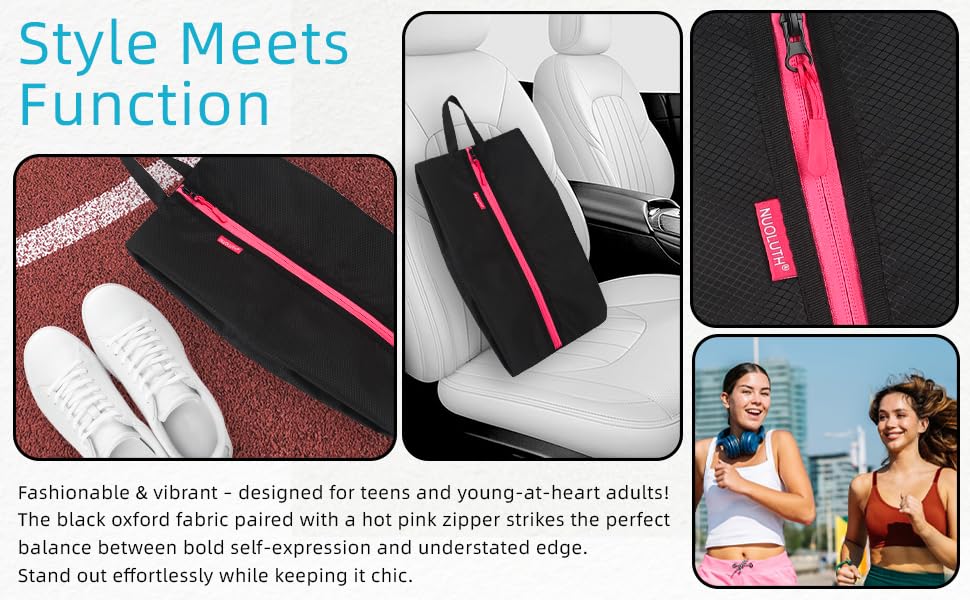 Smell Proof Shoe Bags for Travel & Sports Odor Resistant, Waterproof Storage for Gym, cycling,Soccer, Golf,Shoe Bags Fits Girls Durable Zipper Closure