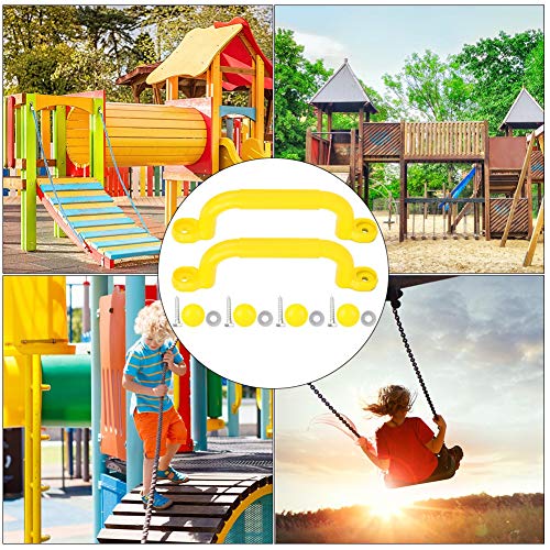 VGEBY1 Climbing Frame Handles, Plastic Kids Children Playground Safety Non-Slip Handle Swing Toy Accessories - color: Yellow
