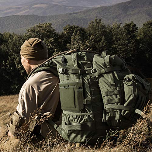 FRTKK Tactical Molle Drawstring Magazine Dump Pouch Outdoor Ammo Pouch, Adjustable Military Utility Belt Fanny Hip Holster Bag - color: Army green