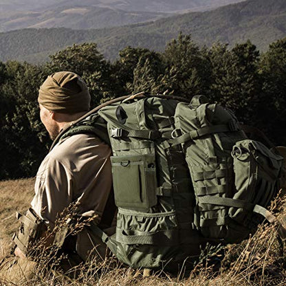 FRTKK Tactical Molle Drawstring Magazine Dump Pouch Outdoor Ammo Pouch, Adjustable Military Utility Belt Fanny Hip Holster Bag - color: Army green