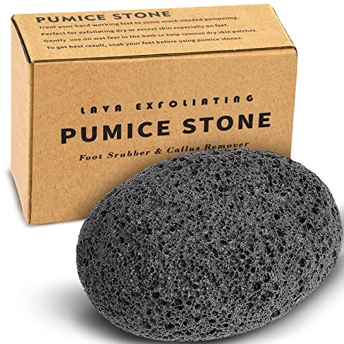 Maryton Natural Pumice Stone for Feet - Lava Foot Exfoliator Scrubber Pedicure Tools, Dead Skin Corn Callus Remover for Feet and Hands, 1 Count - style: 1pcs Pumice Stone