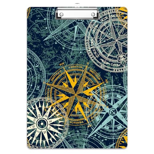 Rimilak Wood Clipboard, 8.5x11 Hardboard Clip Board, Machinery | Fun Design, Cute Custom Pattern, 9 x 12.5 in Letter Size for Classroom, Teachers, Kid, Woman, School & Office Supply - color: Machinery
