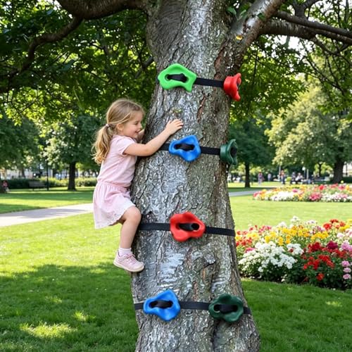 Outdoor Play Equipment with 6 Ratchet Straps | Obstacle Course Training Boys Girls Children Family Climber Backyard Adventure Outdoor Gym Yard Lawn